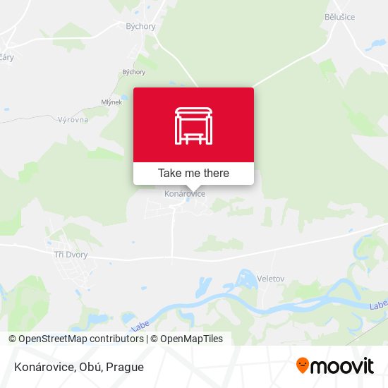 Konárovice, Obú map