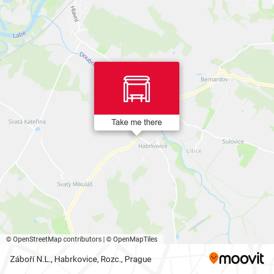 Карта Záboří N.L., Habrkovice, Rozc.