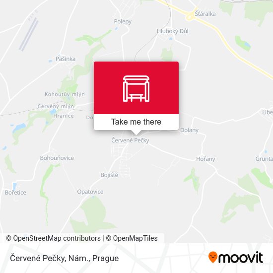 Červené Pečky, Nám. map
