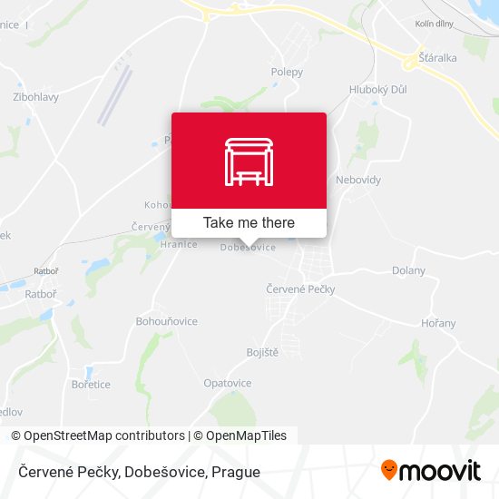 Červené Pečky, Dobešovice map