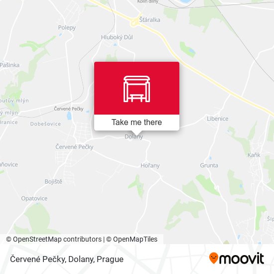 Červené Pečky, Dolany map