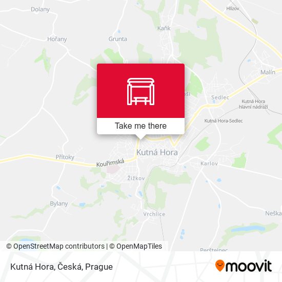 Kutná Hora, Česká map
