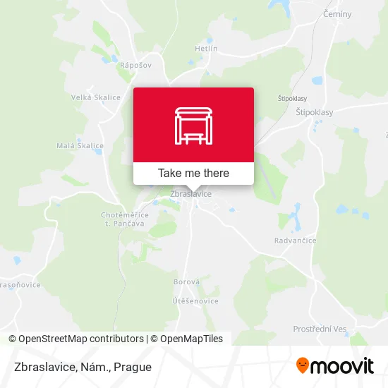 Карта Zbraslavice, Nám.