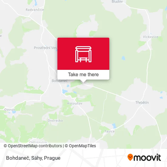 Карта Bohdaneč, Sáhy