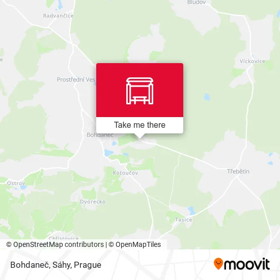 Карта Bohdaneč, Sáhy