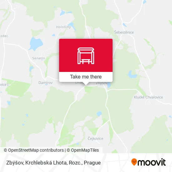 Карта Zbýšov, Krchlebská Lhota, Rozc.