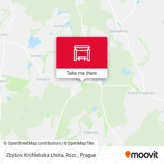 Карта Zbýšov, Krchlebská Lhota, Rozc.
