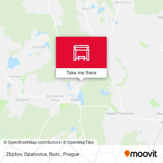 Карта Zbýšov, Opatovice, Rozc.