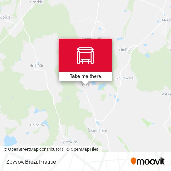 Zbýšov, Březí map