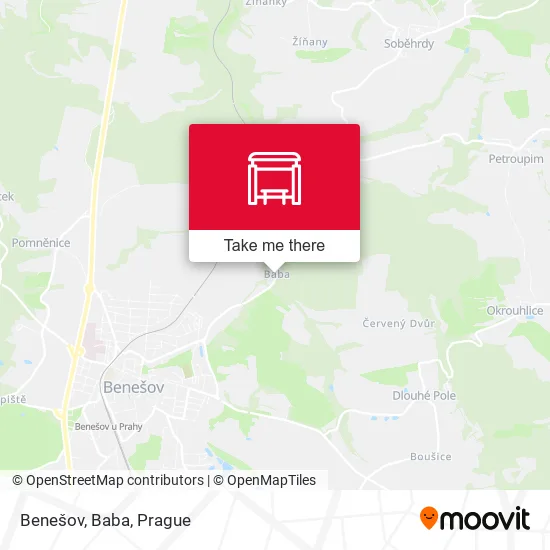 Карта Benešov, Baba