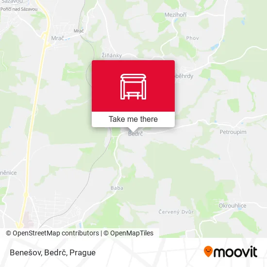 Карта Benešov, Bedrč
