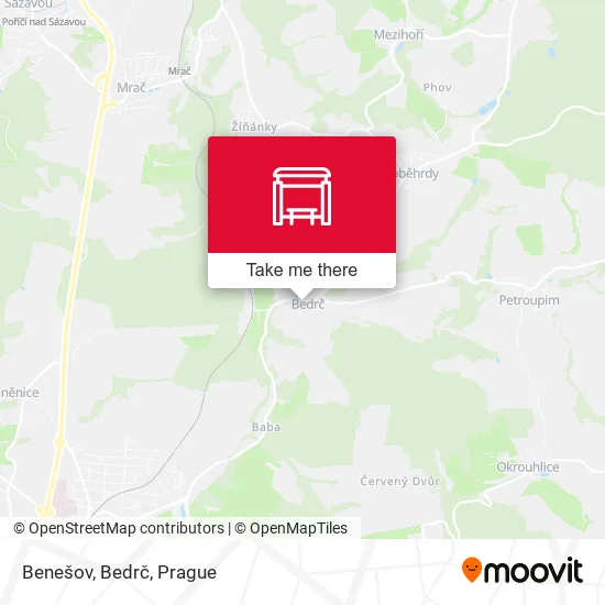 Карта Benešov, Bedrč