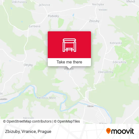 Карта Zbizuby, Vranice