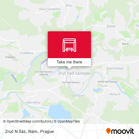 Карта Zruč N.Sáz., Nám.