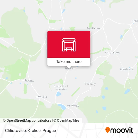 Карта Chlístovice, Kralice
