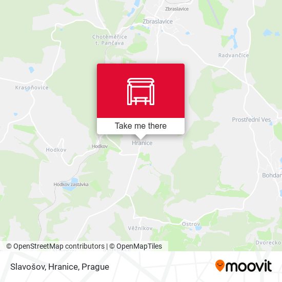 Карта Slavošov, Hranice