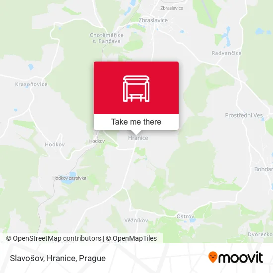 Карта Slavošov, Hranice