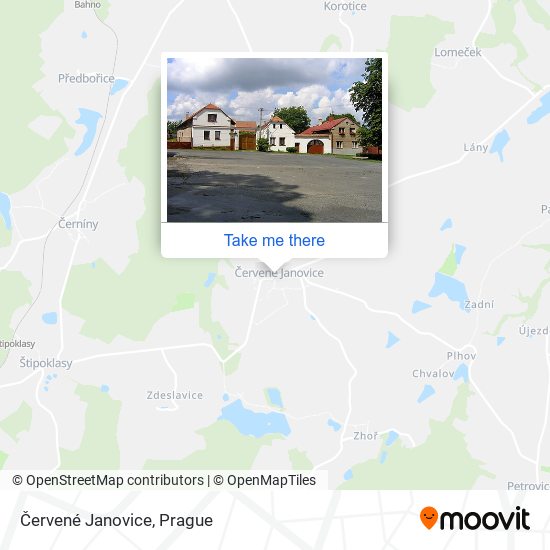 Карта Červené Janovice
