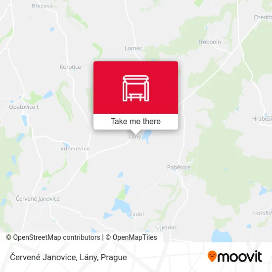 Карта Červené Janovice, Lány