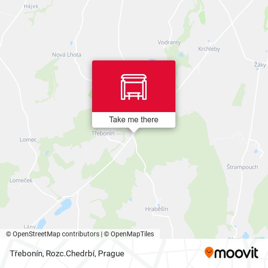 Třebonín, Rozc.Chedrbí map