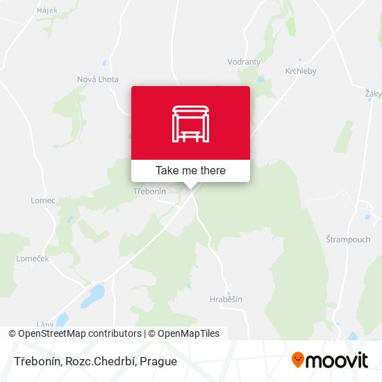 Třebonín, Rozc.Chedrbí map