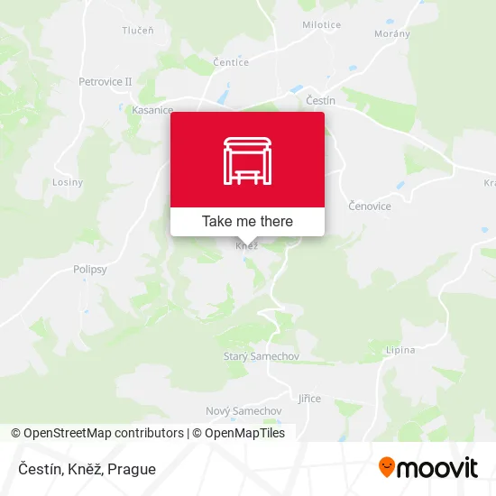 Карта Čestín, Kněž