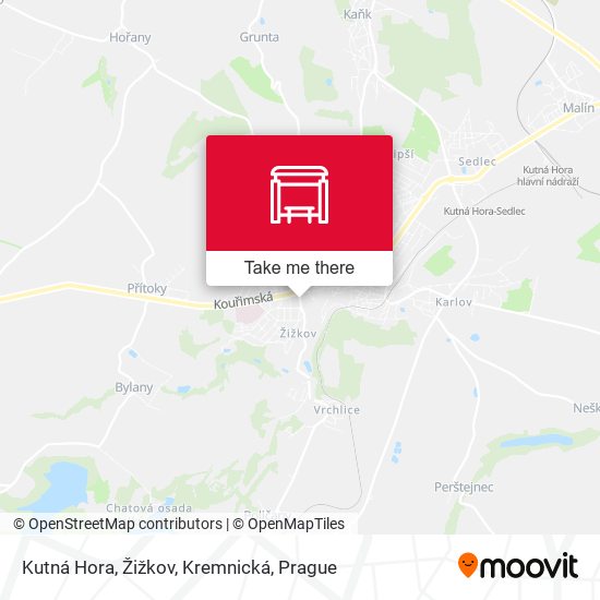 Kutná Hora, Žižkov, Kremnická map