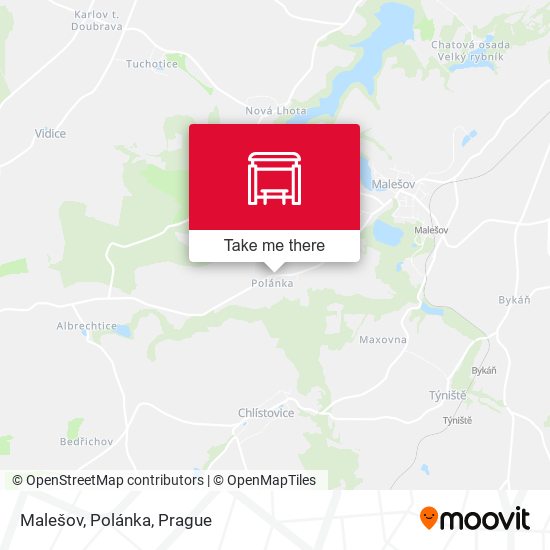 Malešov, Polánka map