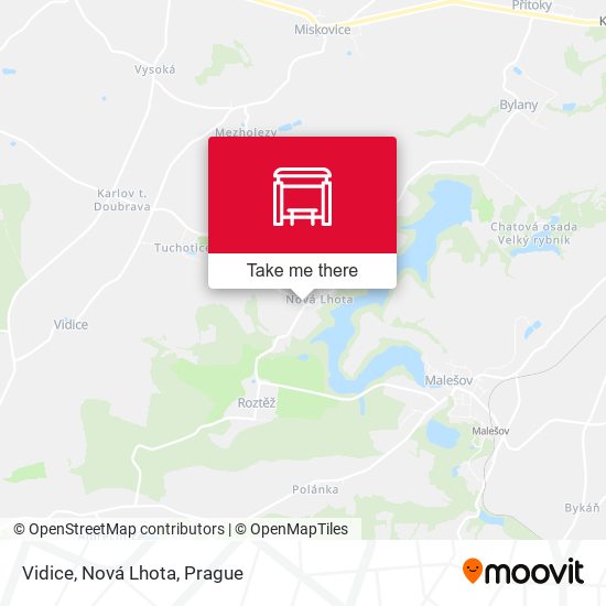 Карта Vidice, Nová Lhota