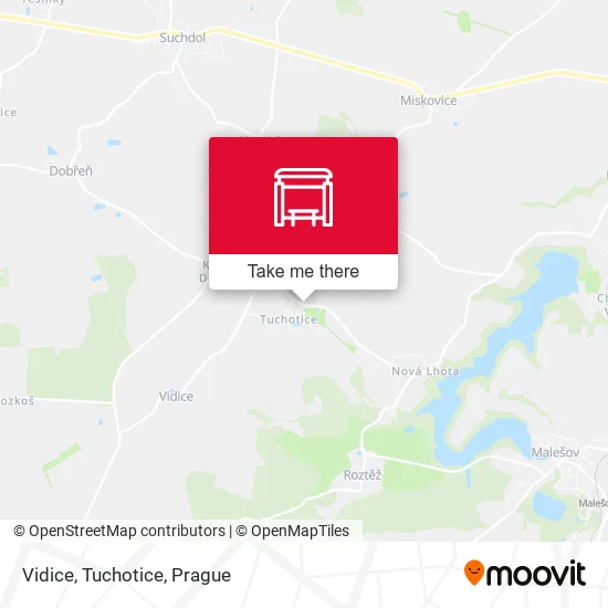 Карта Vidice, Tuchotice