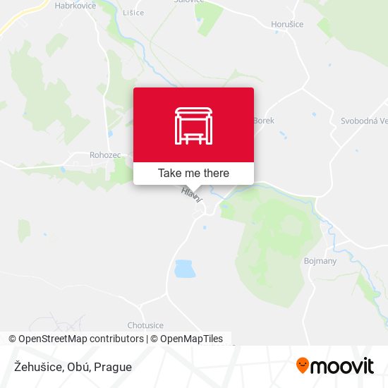 Žehušice, Obú map