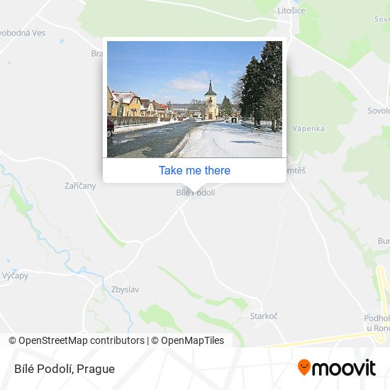Bílé Podolí map