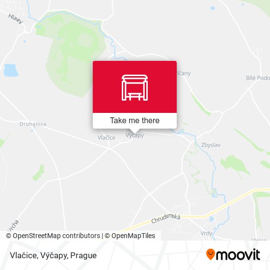 Vlačice, Výčapy map