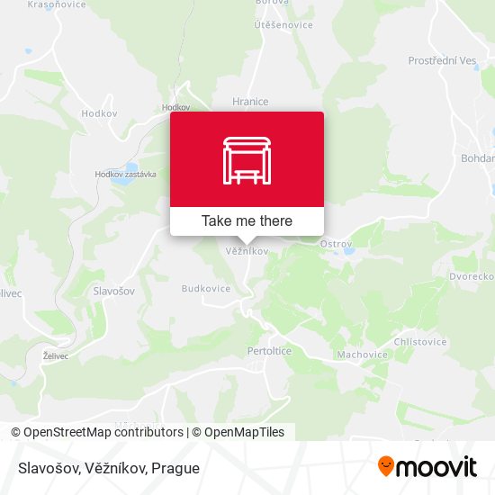 Slavošov, Věžníkov map