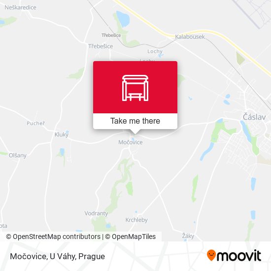 Močovice, U Váhy map