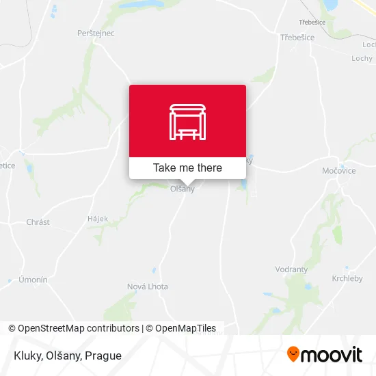 Карта Kluky, Olšany