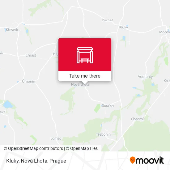 Карта Kluky, Nová Lhota