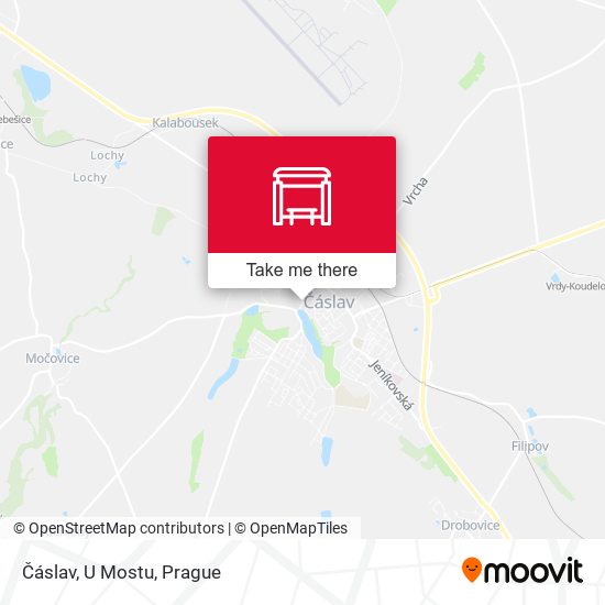 Карта Čáslav, U Mostu