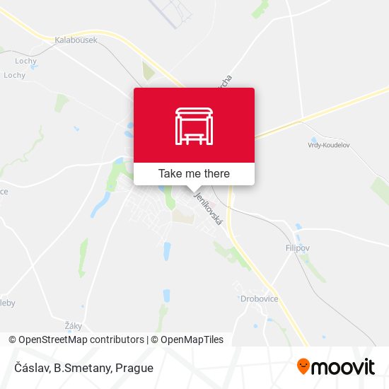 Čáslav, B.Smetany map