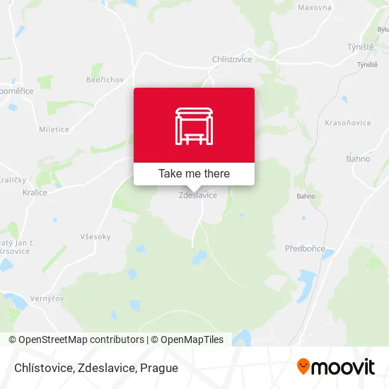 Карта Chlístovice, Zdeslavice