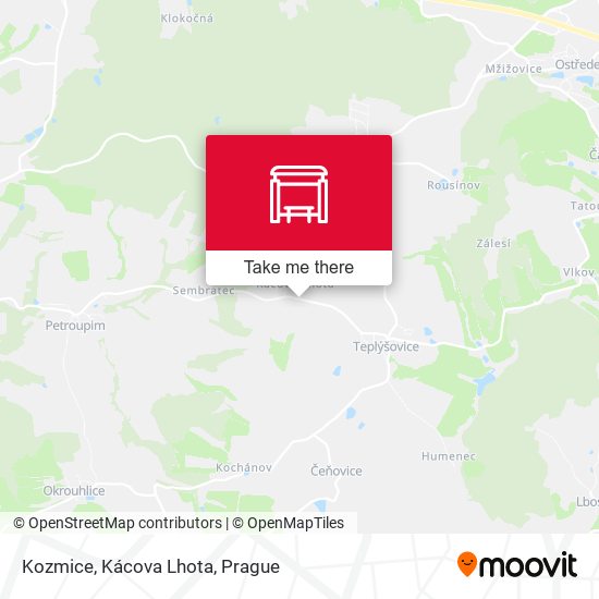 Kozmice, Kácova Lhota map