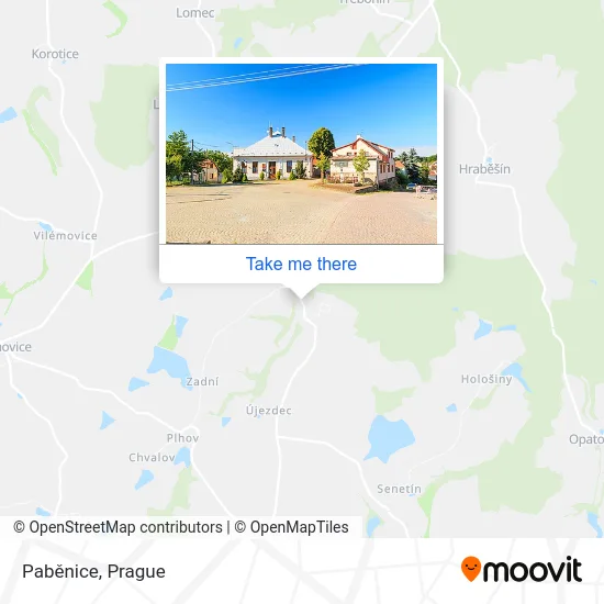Paběnice map