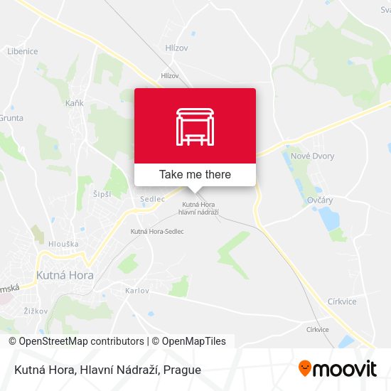 Kutná Hora, Hlavní Nádraží map