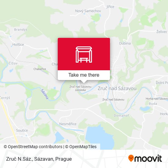 Zruč N.Sáz., Sázavan map