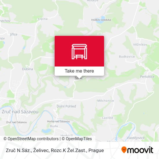 Zruč N.Sáz., Želivec, Rozc.K Žel.Zast. map