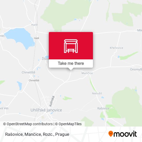 Карта Rašovice, Mančice, Rozc.