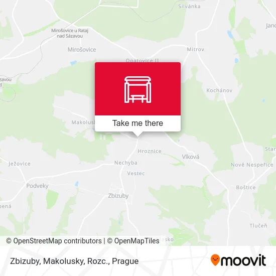 Карта Zbizuby, Makolusky, Rozc.