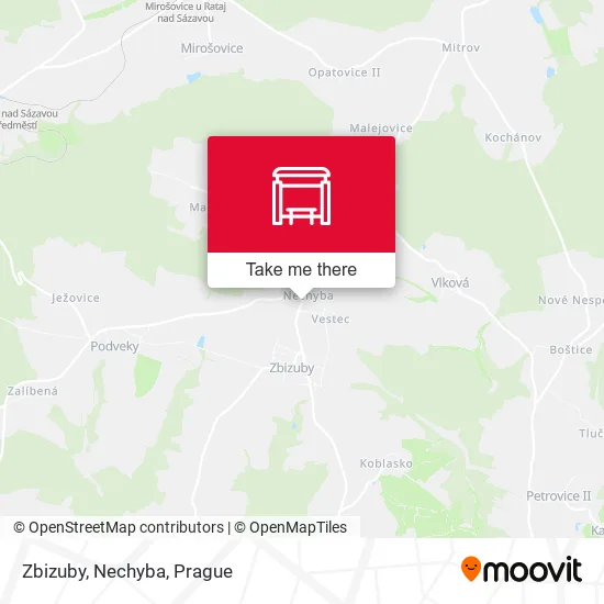 Карта Zbizuby, Nechyba