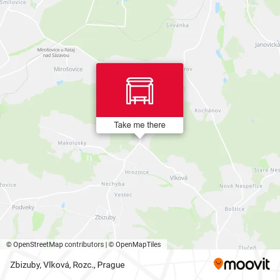 Карта Zbizuby, Vlková, Rozc.