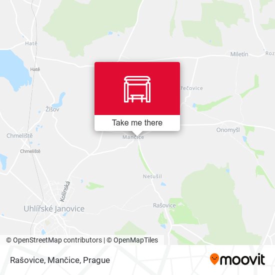 Rašovice, Mančice map